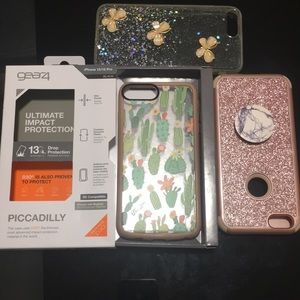Nwt 3 Piece iPhone Cover Bundle Gear 4IPhone 12/12 Glitter butterfly &pink cover